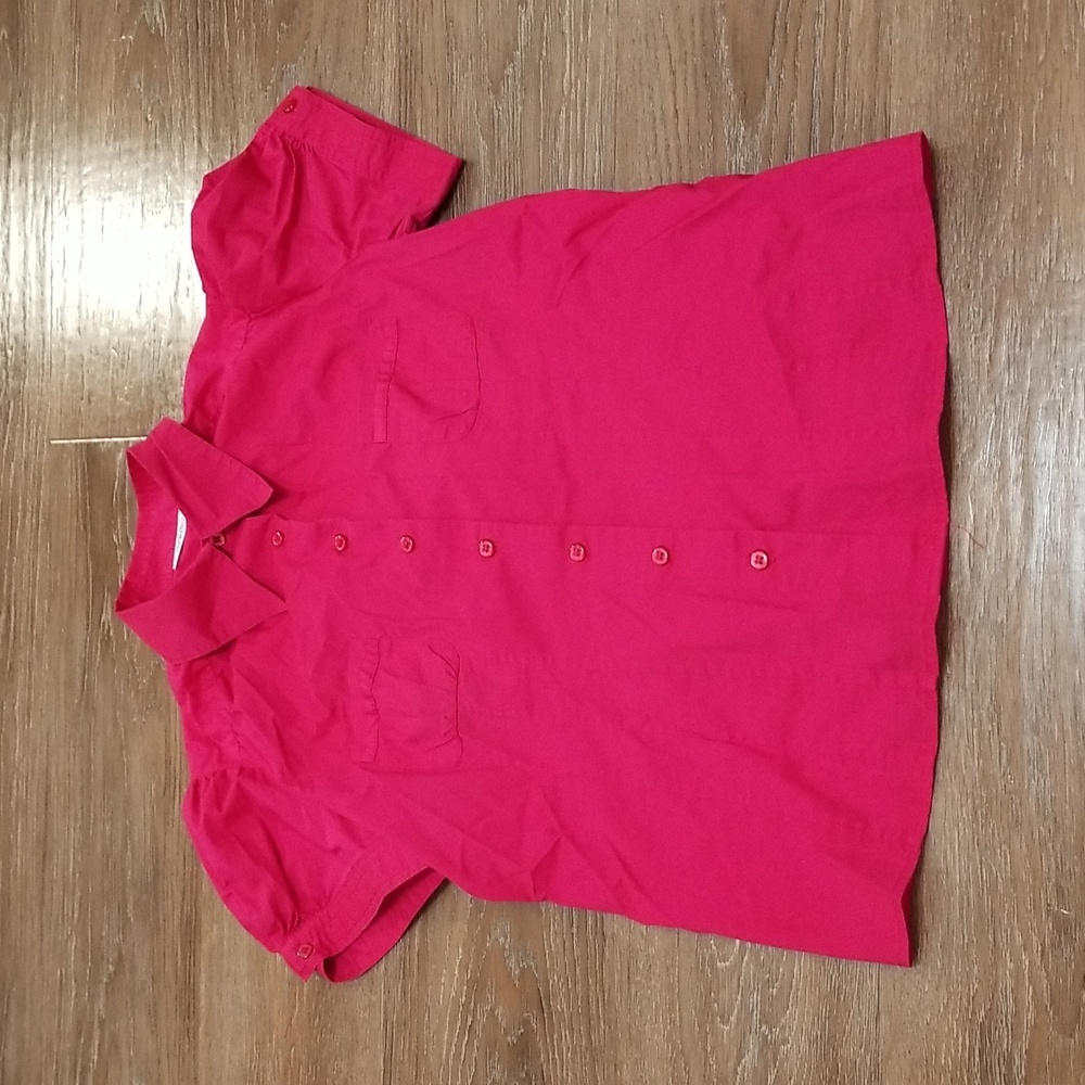 (10) Ricki's Solid Color Top Business Casual Feminine Office Puff Sleeve